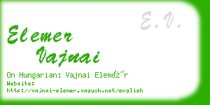 elemer vajnai business card